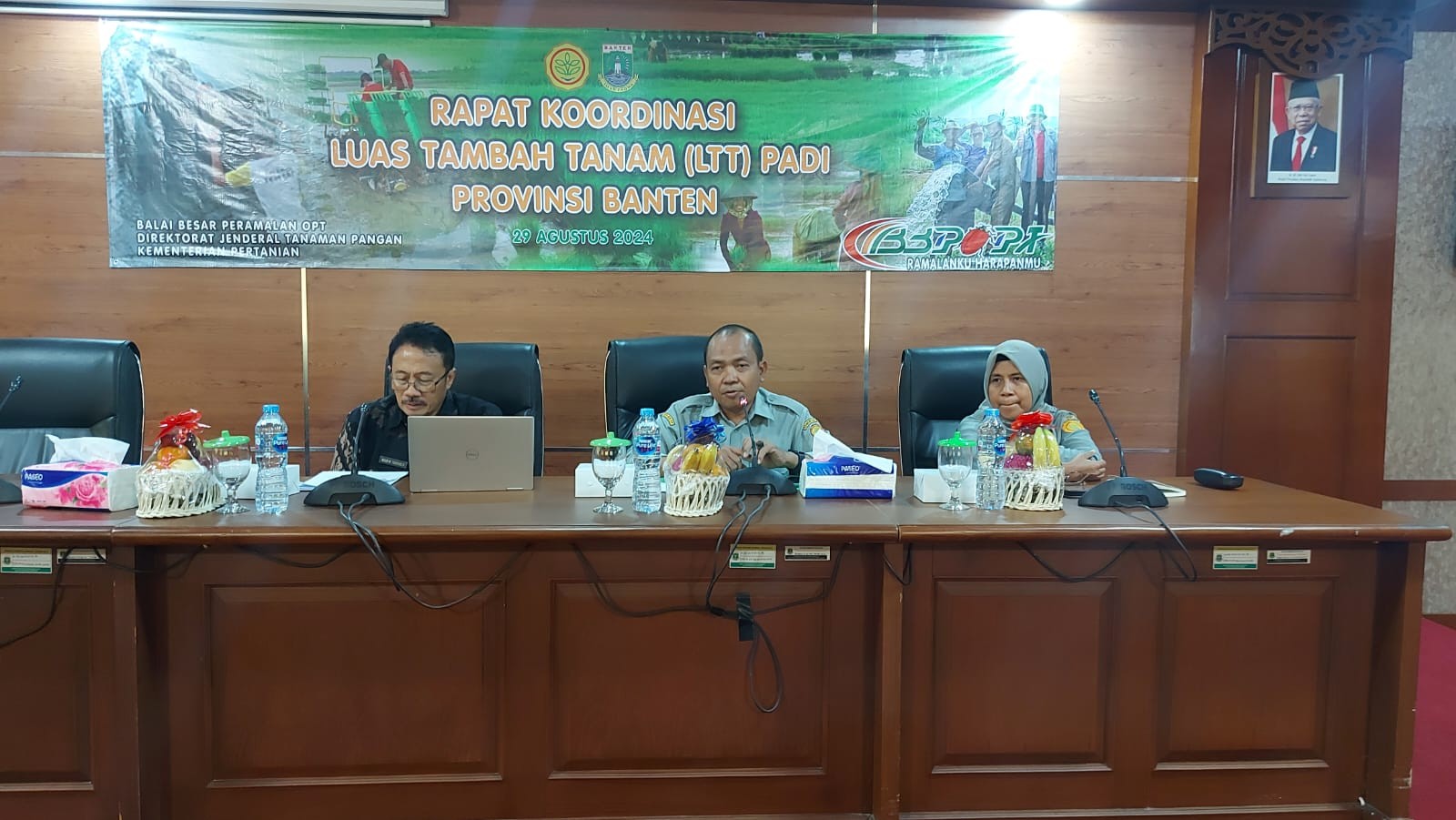 GELAR RAKOR LTT PADI PROVINSI BANTEN FOKUS PADA PENINGKATAN PRODUKSI, PENGENDALIAN OPT DAN MITIGASI DAMPAK EL NINO